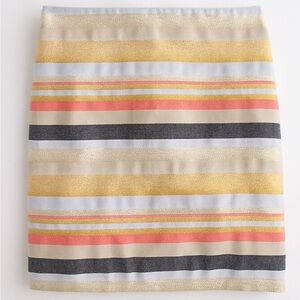 NWOT J. Crew Colorful Gold Metallic Striped Lined Mini Skirt - Size 6